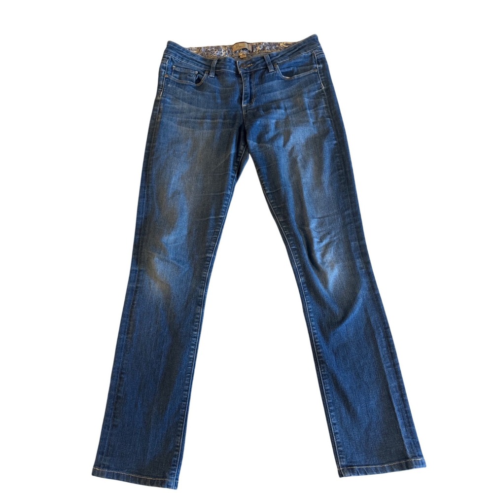 Paige Peg Straight Jeans‎ Womens 29 Dark Wash Blue Denim Mid Rise Made in USA